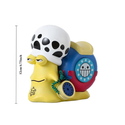 11cm Anime One Piece  Luffy & Ace Trafalgar Law + Doflamingo Den Den Mushi Telephone PVC Figures Toys Brinquedos