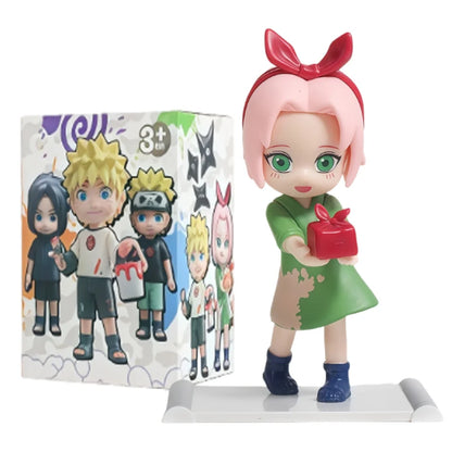 1-12Pcs Naruto Blind Box Figures Model Ornament Anime Uchiha Sasuke Sakura Cosplay Action Figurine PVC Model Toy Christmas Gifts