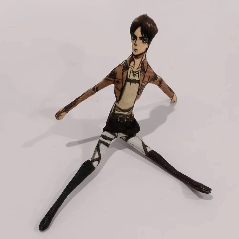 Anime Attack On Titan Poseable Wire Doll Bendable Character Figure Eren Mikasa Armin Ornament Manga Fan Collectible Gift