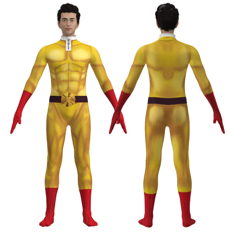 One Punch Man Saitama Bodysuit