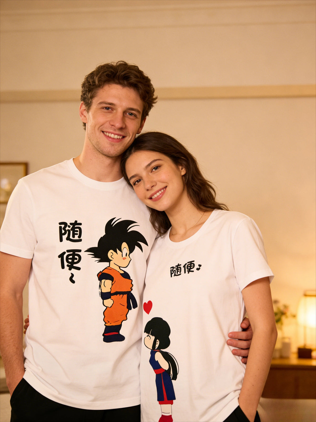 2026 Summer Dragon Ball Retro Anime T-Shirt Couple Outfit Goku Chi-Chi Casual Loose Sports Tee Funny Casual Design Y2K Style