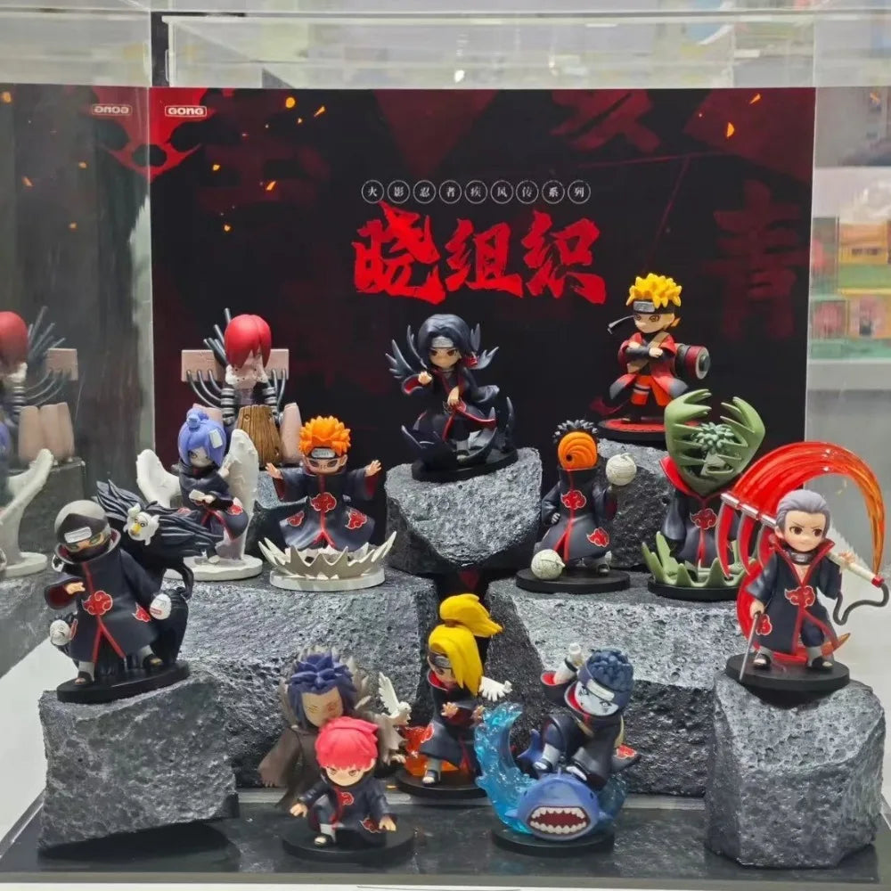 2026 new anime mini humanoid doll Naruto Xiao assembled blind box PVC character surprise mysterious box model ornaments toy gift