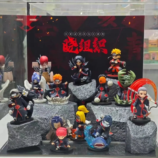 2026 new anime mini humanoid doll Naruto Xiao assembled blind box PVC character surprise mysterious box model ornaments toy gift