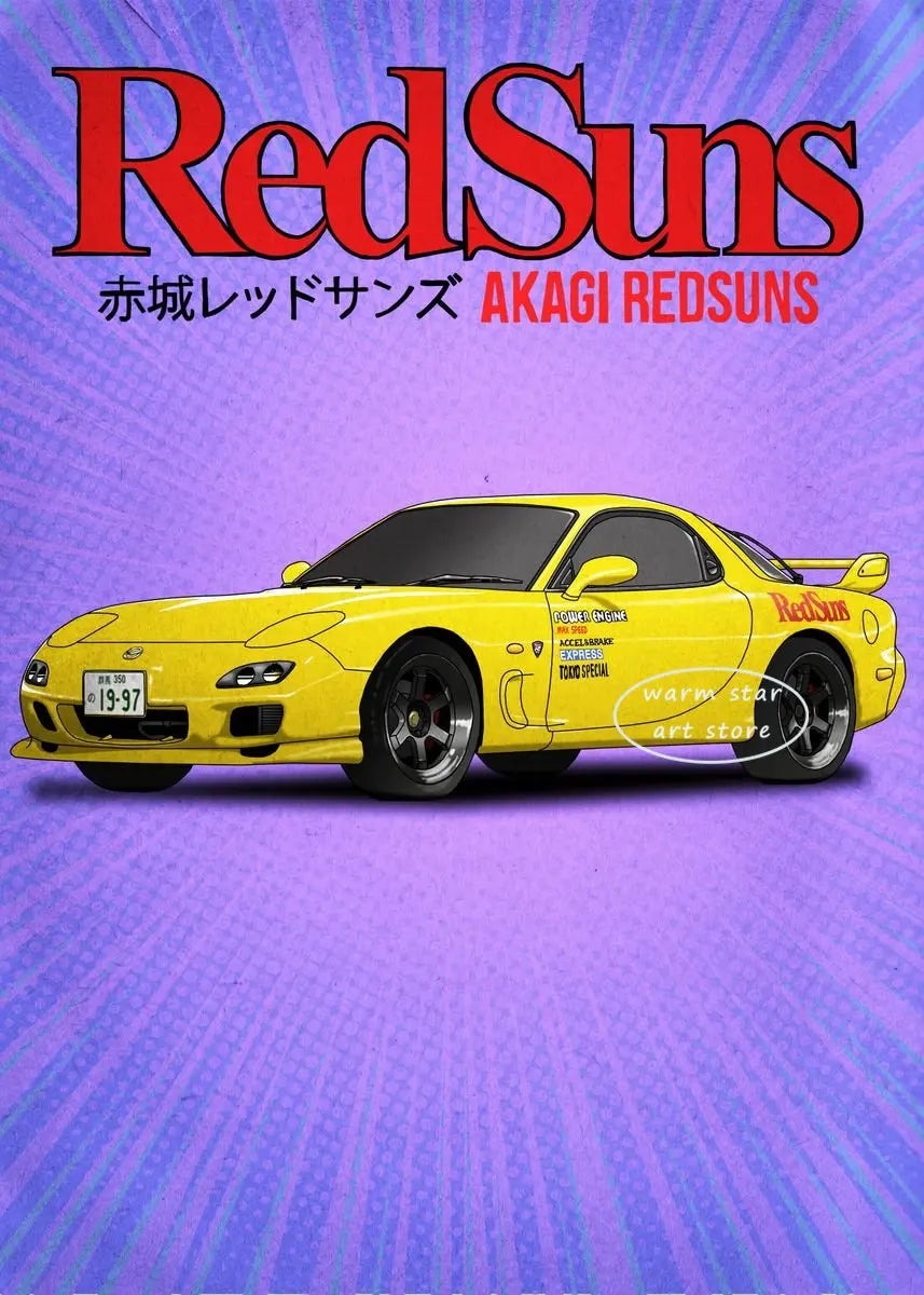 Initial D Takumi Canvas Poster