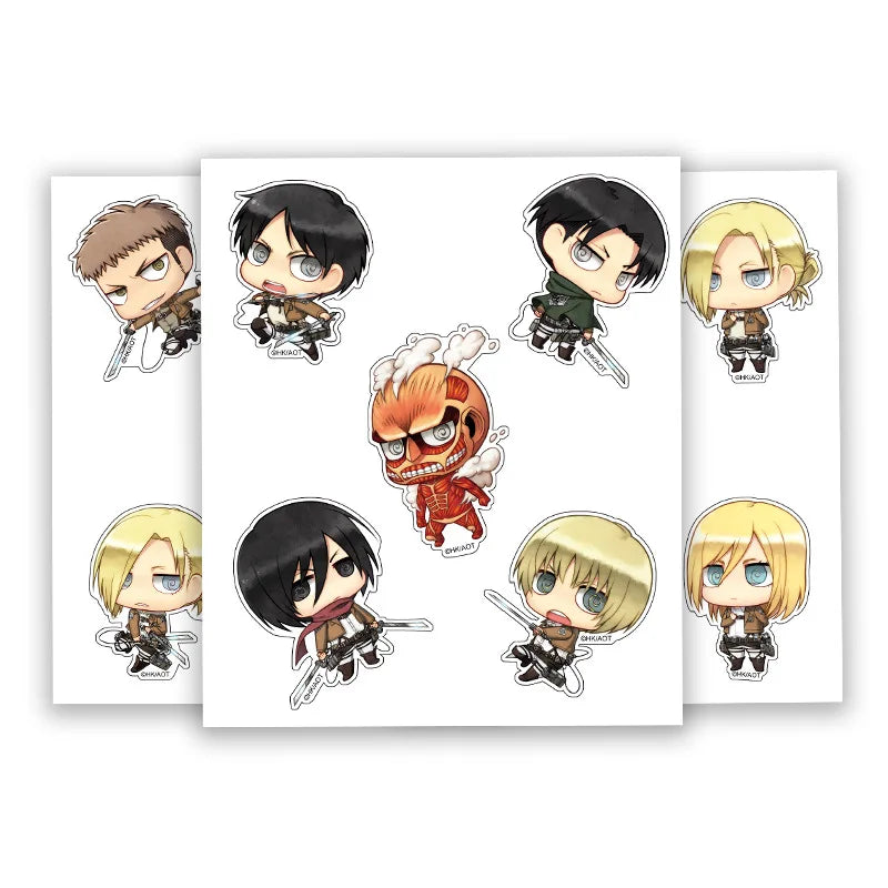 Attack on Titan Eren Jager Armin Arlert Rival Ackerman Hanji Zoe China Official Authorization Qver. Character Sticker