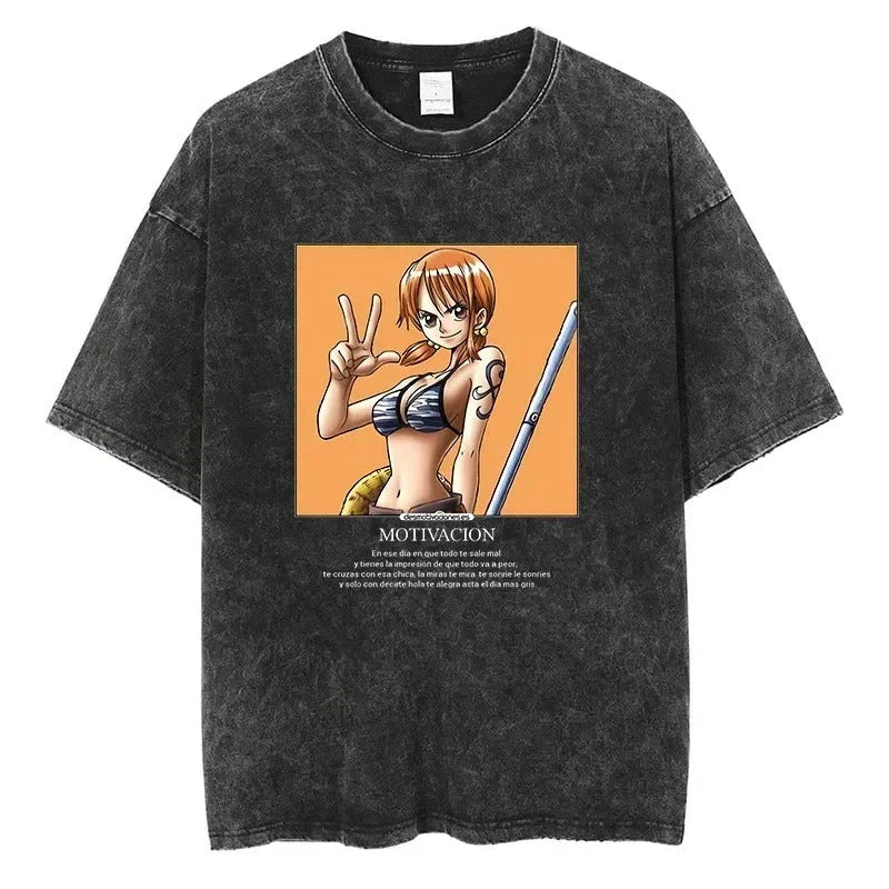 Attack on Titan Mikasa Ackerman Vintage Rock Band-style Wash Print T Shirt Men 2026 Summer Black Oversized Tee Anime Streetwear
