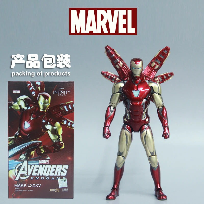 ZD Toys Iron Man Series Joint Movable MK1 MK2 MK3 MK4 MK5 MK6 MK7 MK42 MK43 MK50 Movie Action Figure 7 Inches Mark Dolls