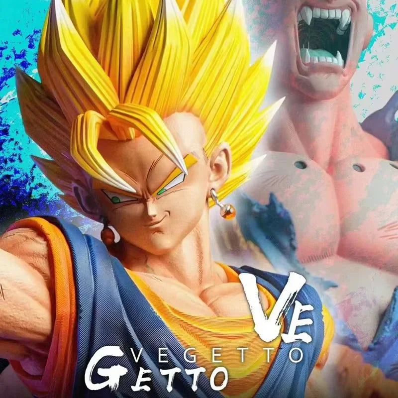 Dragon Ball Z Collectible Action Figure - 33cm Majin Buu Vs Vegetto PVC Model Toy Statue Cartoon Character Support GK