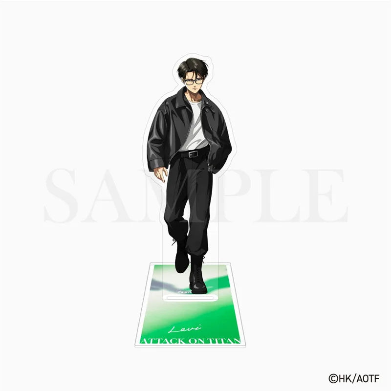 Attack On Titan Eren Mikasa Levi Acrylic Figure Display Cartoon Stand Model Plate Anime Desk Ornament Keychain Accessories