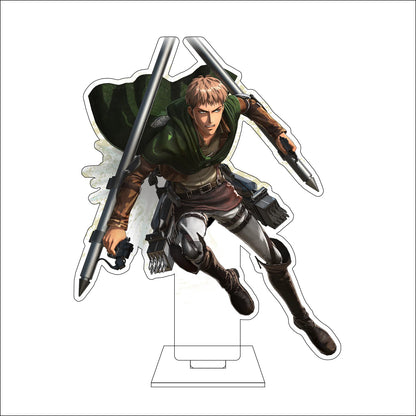 16CM Anime Attack on Titan Cosplay Acrylic Figure Stand Plate Eldo Gin Floch Forster Ornaments Gifts