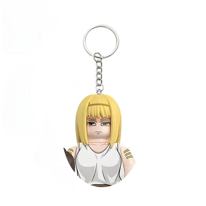 New Attack on Titan Minifigure Keychain Shingeki No Kyojin Eren Levi Mikasa Anime Action Figures Toys for Kids Gift