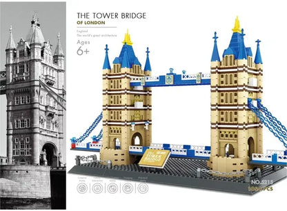 MOC World Famous Architecture Edifice Opera House Building Blocks Villa Savoye Bridge Tower Toy Children Birthday Christmas Gift