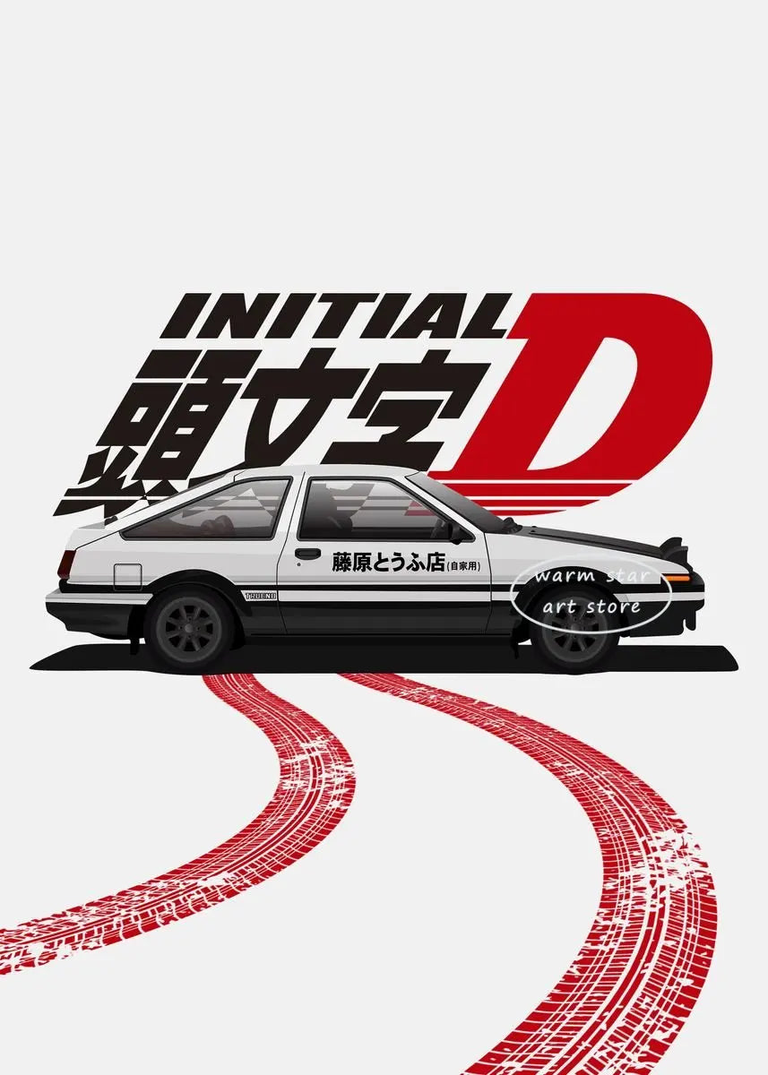 Initial D Takumi Canvas Poster