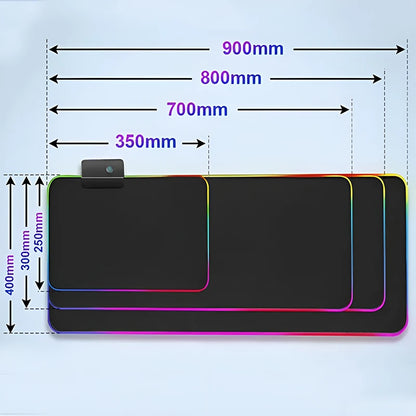 RGB Mouse Pad 90x40cm one piece Backlight Large Computer Gamer Gaming HD Print Accessories LED Mousepad Keyboard Desk Mat Carpet
