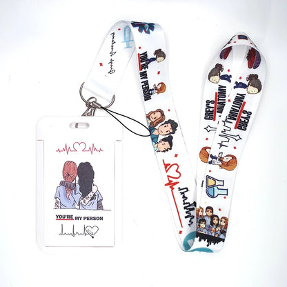 100 Styles Anatomy Credential Holder Keychains Neck Lanyard Pass Card Anime Credit Card Holder Keychain Straps Wholesale