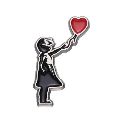 Classic Art People Brooch Enamel Pin Flower Boy Girl Badge Lapel Fashion Custom Friends Couple Jewelry Gift Accessories