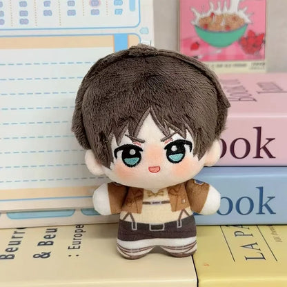 10CM Cute Cartoon Game Anime Attack on Titan Plush Toys Soft Anime Figure Character Peripheral Merchand Keychain Lover Kid Gifts