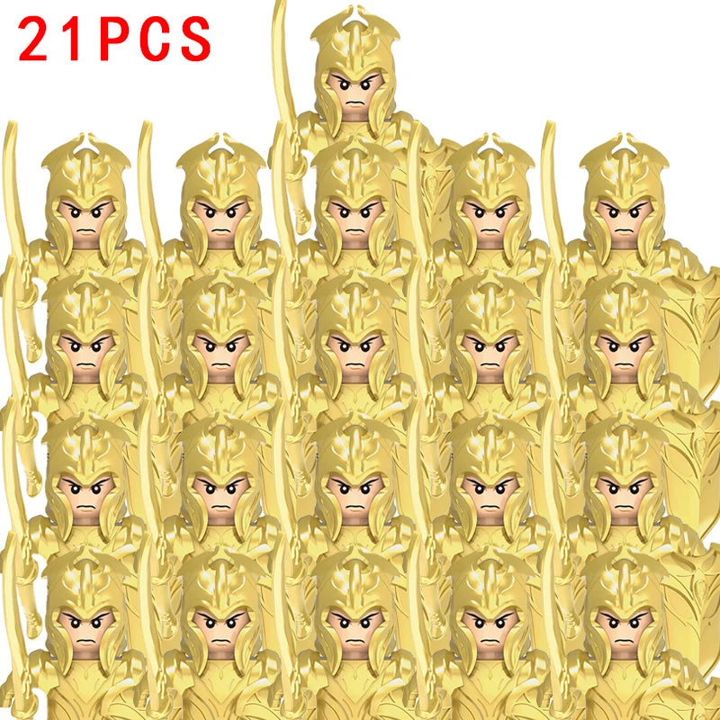 Lord Rings Elves Orcs Army Dwarf Rohan Mini Action Toy Figures Building Blocks Assembly Toys for Kids Birthday Gift