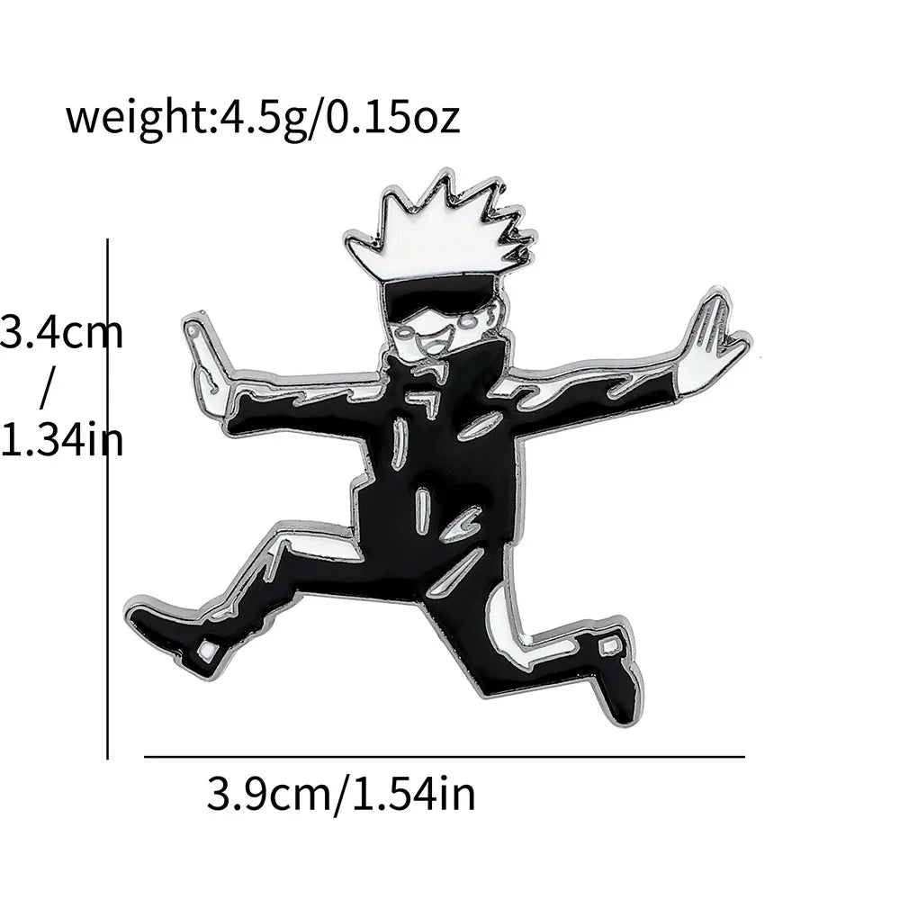 Gojo Satoru Cats Enamel Pin Kawaii Anime Role Eye Mask Cute Manga Brooches Badge Jujutsu Kaisen Anime Accessories For Backpack