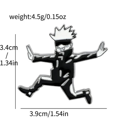 Gojo Satoru Cats Enamel Pin Kawaii Anime Role Eye Mask Cute Manga Brooches Badge Jujutsu Kaisen Anime Accessories For Backpack