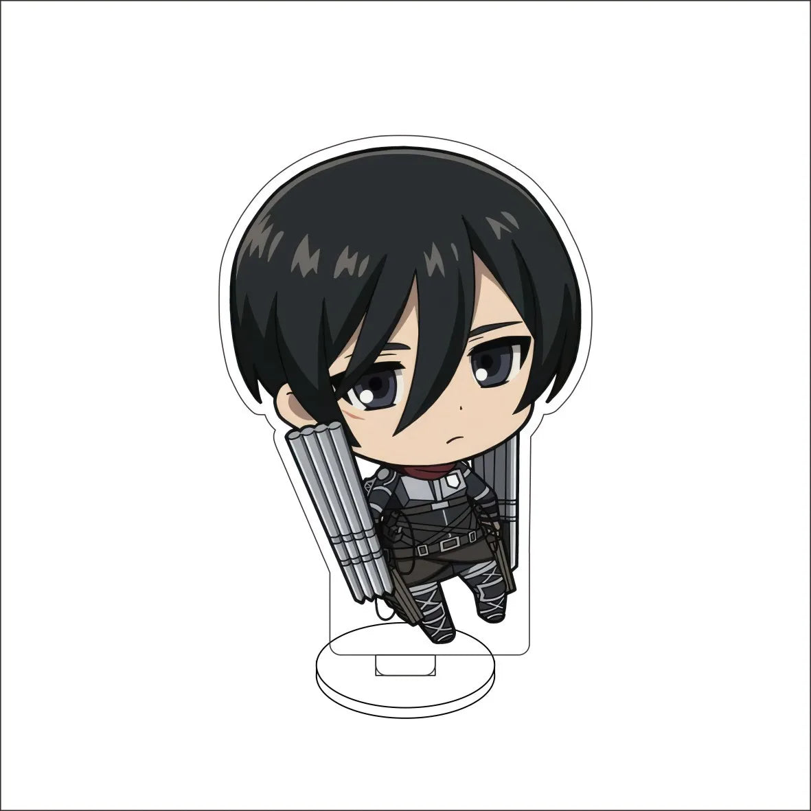 10CM Anime ‌Attack on Titan Cos Eren Jaeger Mikasa Ackerman Levi Ackerman Hanji Zoe Figure Acrylic Stand Cute Ornaments Gifts