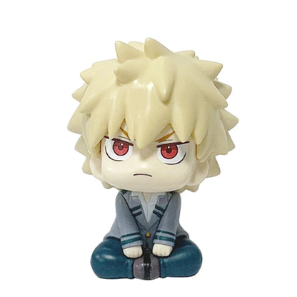 Q-version Anime Figure  Pvc Bakugou Katsuki Midoriya Izuku Todoroki Shoto Action Figures Anime Gift Collection Series Model Toy