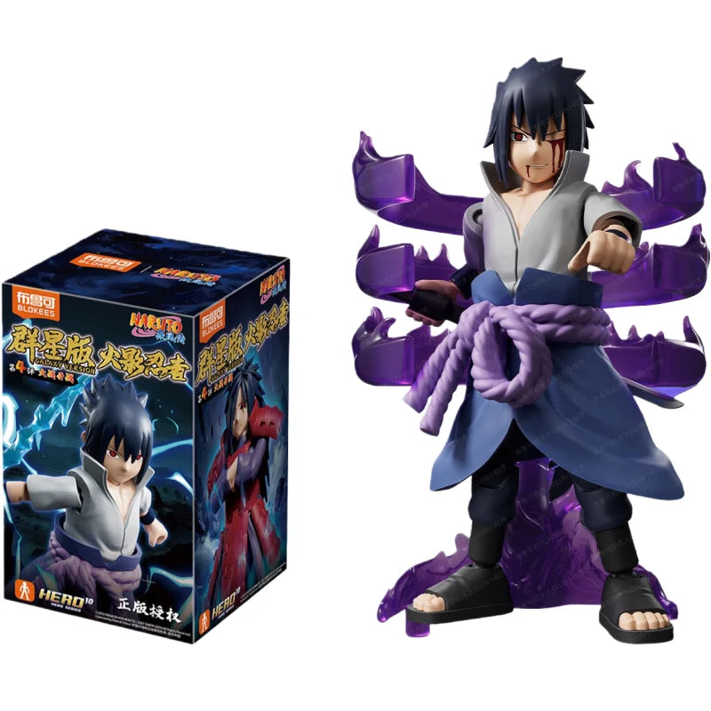 BLOKEES Building Block Man NARUTO Many Stars Edition 4nd Uchiha Sasuke Assembly Model Desktop Decoration Collect Gifts