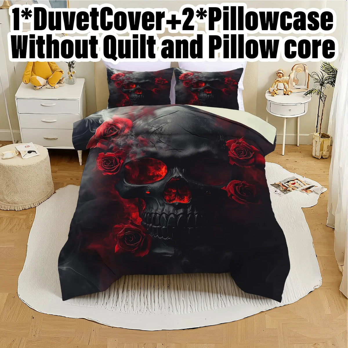 Anime Skull Duvet Cover