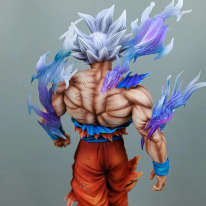 42cm Dragon Ball Ultra Instinct Goku Large Size PVC Figure Replaceable Double Head Statue Collectible Anime Model Toy Decor Gift