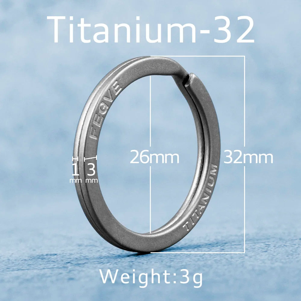 Real Titanium Alloy Key Rings Keychains Square Octagon Pendant  Buckle  Man Car Keychain for Male Creativity Gift Wholesale