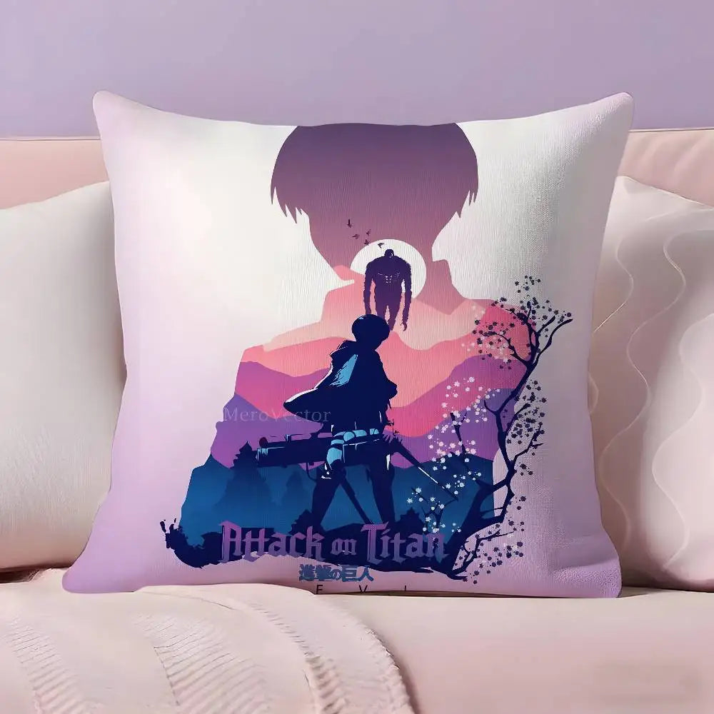 Attack on Titan Levi Ackerman Pillow Case Ultra Soft Skin Friendly Fabric Cloud Like Comfort & Concealed Zipper