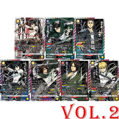 Proxy UNION ARENA Attack on Titan Vol.1, Eren/Levi SR Cards Japanese TCG Anime Collection Card Replica Single High Quality Cards