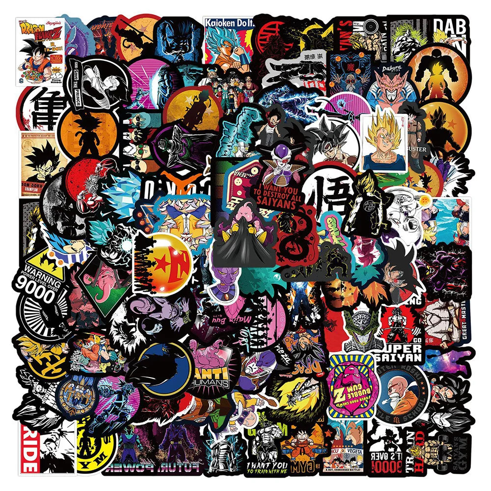 50/100pcs Cartoon Mix Anime Stickers Attack On Titan Jujutsu Kaisen Decals Skateboard Laptop Car Motorcycle Waterproof Sticker