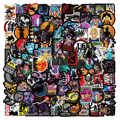 50/100pcs Cartoon Mix Anime Stickers Attack On Titan Jujutsu Kaisen Decals Skateboard Laptop Car Motorcycle Waterproof Sticker