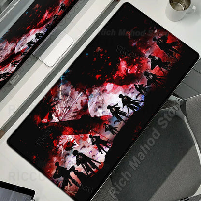 Anime Attack on Titan XXL Desk Mat Large Black White Mouse Pad Gamer Computer Mousepad Gaming Laptop Keyboard Mouse Mats Carpet