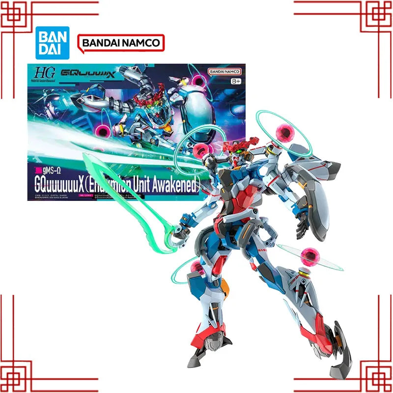 Bandai Gundam Model Kit HG 1/44 GQuuuuuuX Endymion Unit Awakened Anime Figures Gundam Action Figure Gunpla Building Kit Toy Gift