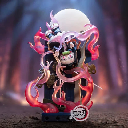 POP MART DEMON SLAYER Unwavering Resolve Arc Series Block Flgures Genuine Blind Box Doll Mystery Box Original Toys Gift