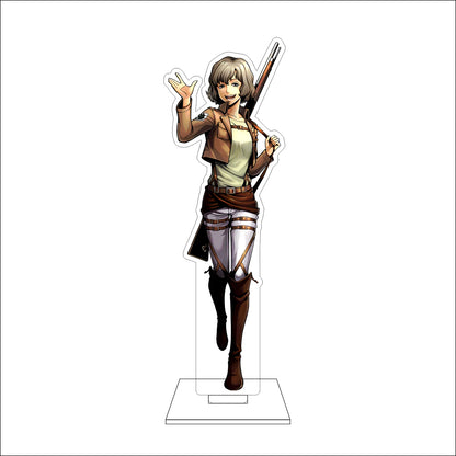 16CM Anime Attack on Titan Cosplay Acrylic Figure Stand Plate Eldo Gin Floch Forster Ornaments Gifts