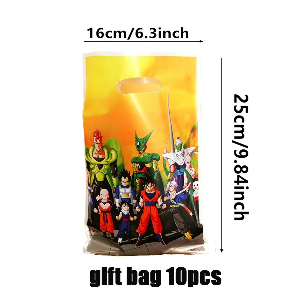 Dragon Ball Birthday Party Decorations Party Supplies Tablecloths Paper Cup Plates Napkin Gift Bags Banners Baby Birthday Shower