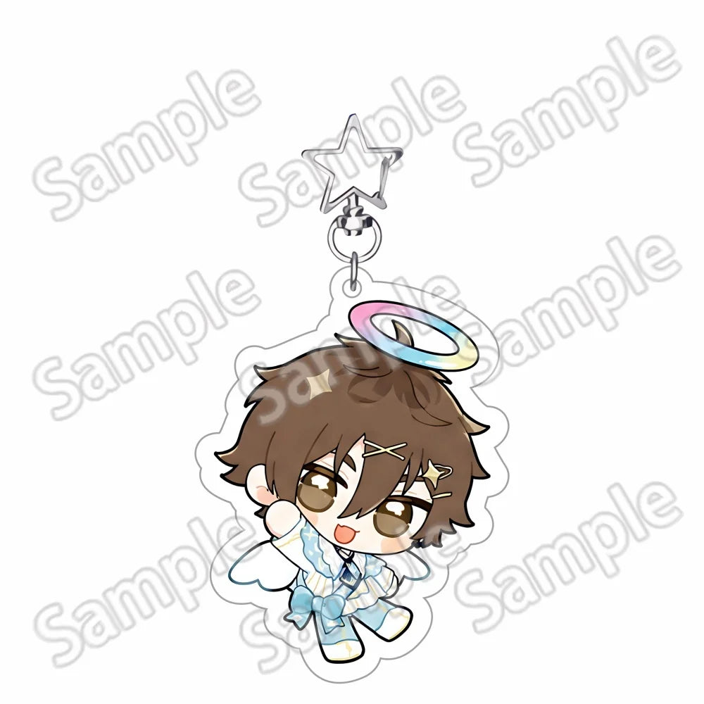 New Anime Game 6cm Nu: Carnival Keychain Stand Olivine Quincy Blade Acrylic Model Standing Sign Cake Topper Holder Desk Decor