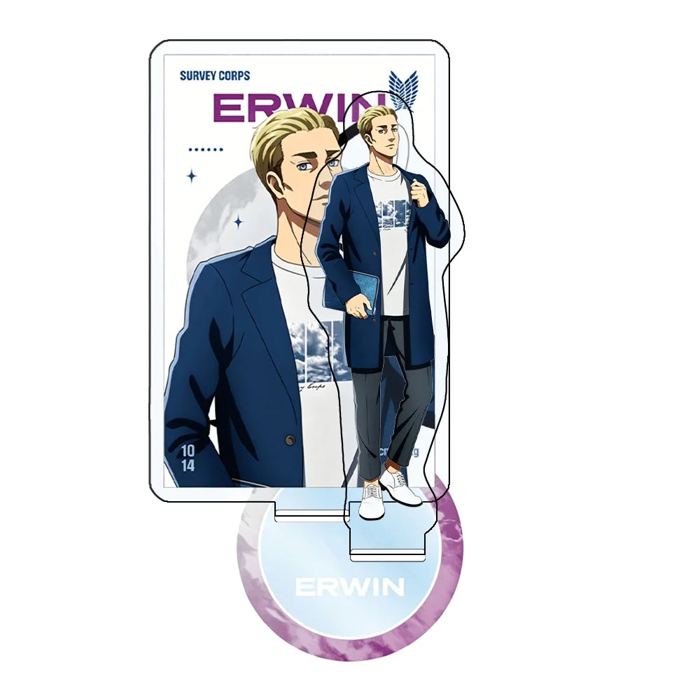 Attack on Titan Eren Yeager Levi Ackerman 15cm Acrylic Stand Keychain Anime Figure Desk Decor Collectible Gift