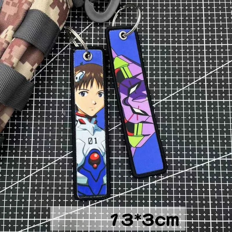 Evangelion Logo Embroidery Keychain