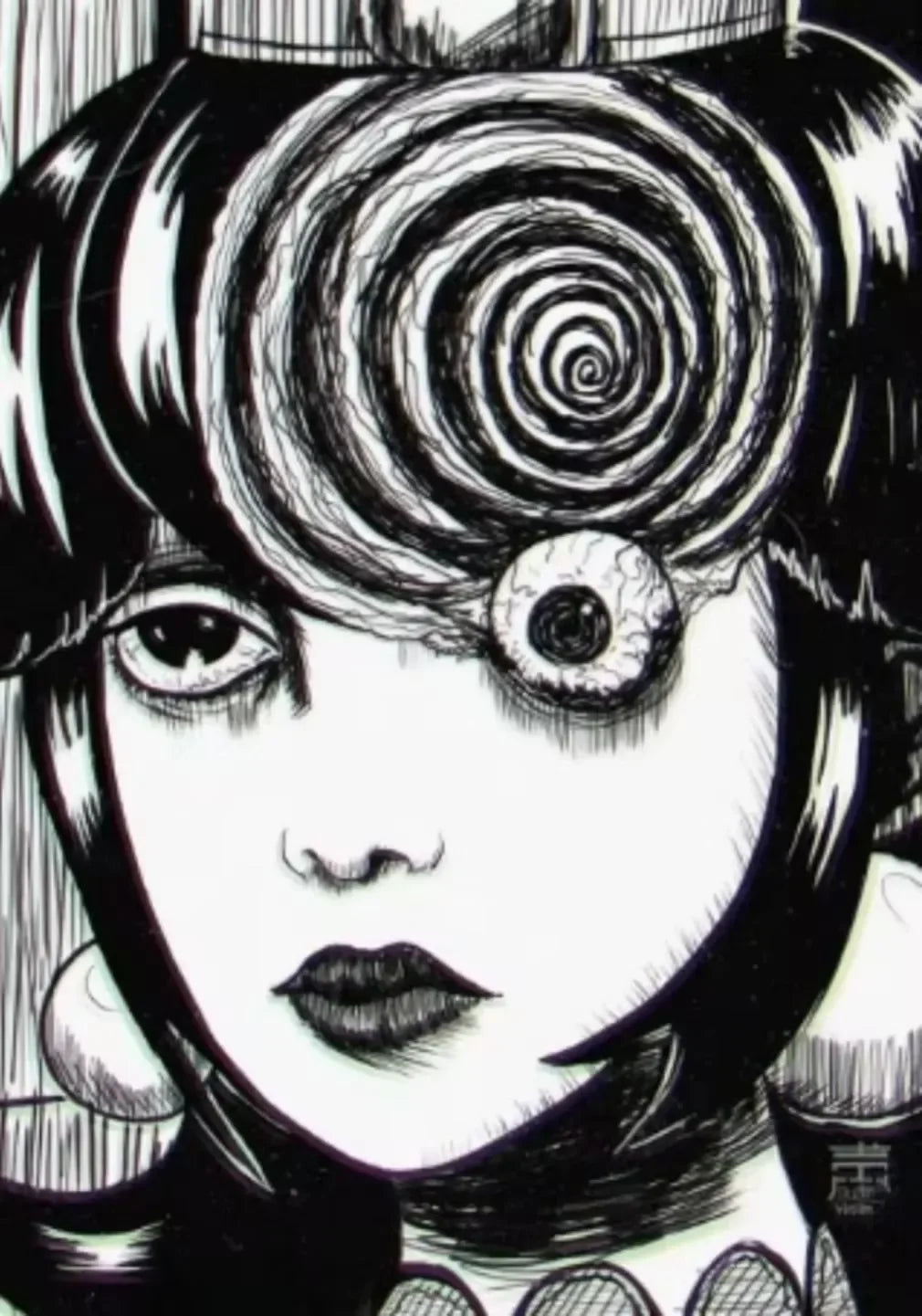 Junji Ito Horror Canvas Poster