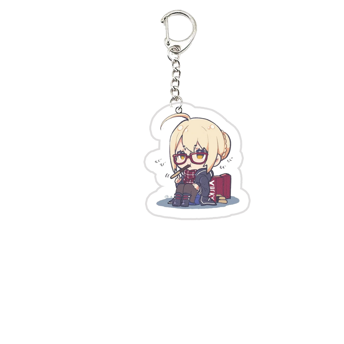Acrylic Fate Stay Night Keyring Key Chains Cute Artoria Pendragon Saber KeyChain Pendant KeyRing for Accessories Bag Fans Gifts