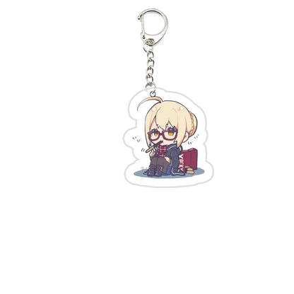 Acrylic Fate Stay Night Keyring Key Chains Cute Artoria Pendragon Saber KeyChain Pendant KeyRing for Accessories Bag Fans Gifts