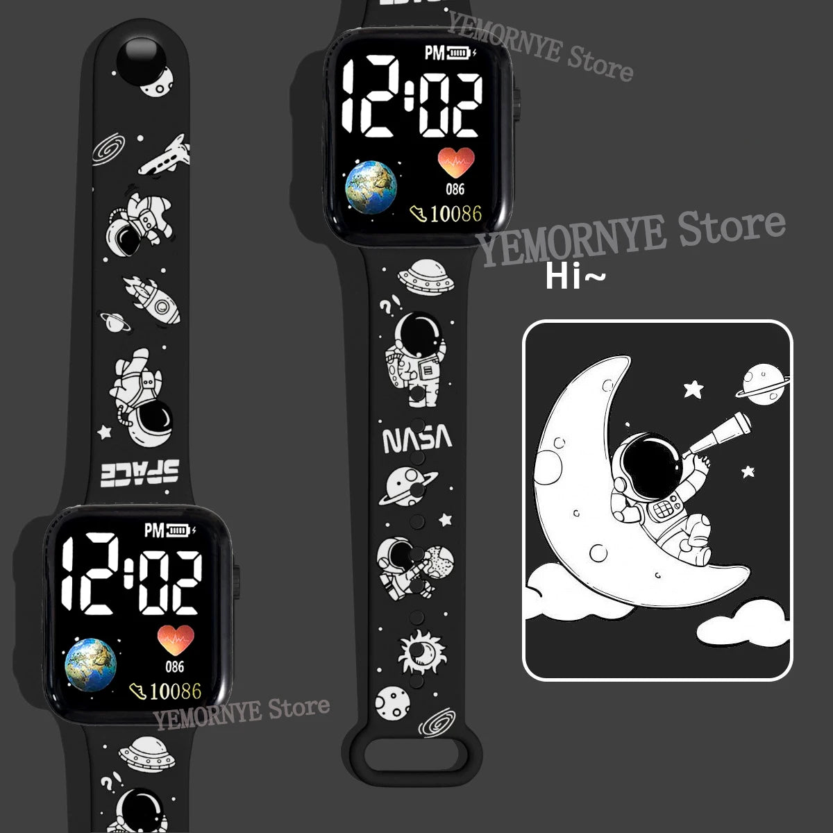 Bandai Dragon Ball Z 2 Fashion Cartoon Action Printing Anime LED Type Watches Kids Watch Birthday Gifts Toys