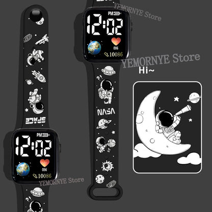 Bandai Dragon Ball Z 2 Fashion Cartoon Action Printing Anime LED Type Watches Kids Watch Birthday Gifts Toys