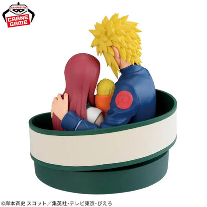 Bandai Banpresto Naruto Shippuden Naruto 72 Series-Namikaze Minato Uzumaki Kushina Naruto Uzumaki Anime Action Figures Model Toy