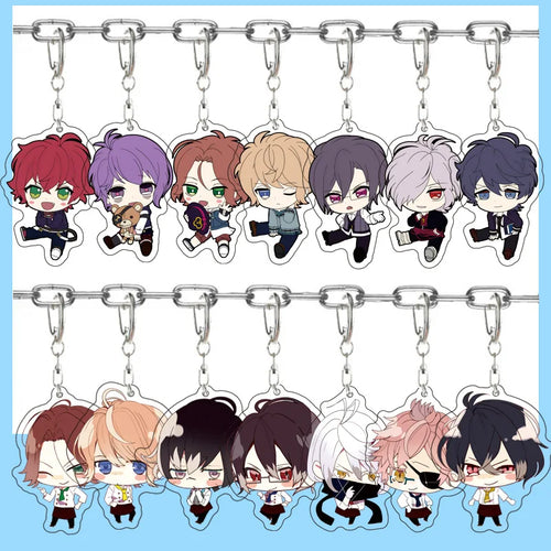 6cm Diabolik Lovers Anime Acrylic Chain Komori Yui Ririe Sakamaki Ayato Mukami Cosplay Acrylic Chains Bag Pendant Decor
