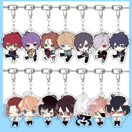 6cm Diabolik Lovers Anime Acrylic Chain Komori Yui Ririe Sakamaki Ayato Mukami Cosplay Acrylic Chains Bag Pendant Decor